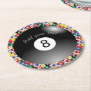 Recherche de boule billards de dessous de verres Sports