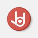 Recherche de langue magnets Rouge