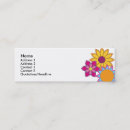 Recherche de fleurs hippies cartes visite Orange