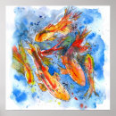 Suche nach aquarell koi poster Goldfisch