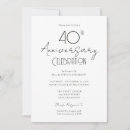 Recherche de quarantième de mariage anniversaire invitations Pour tous
