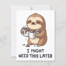 Suche nach lazy sloth postkarten Faultier