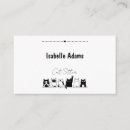 Recherche de noir et blanc chat cartes visite Petite entreprise
