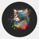 Recherche de chats colorés autocollants Amoureux