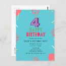 Recherche de 4ème anniversaire cartes Fête