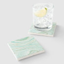 Recherche de marbre vert dessous de verres Abstrait