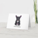 Recherche de chien noir et blanc vœux cartes Frenchie