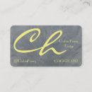 Recherche de jaune gris cartes visite Monogramme