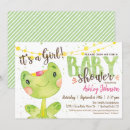 Recherche de grenouille de fille invitations Vert