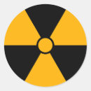 Recherche de symbole rayonnement autocollants Jaune