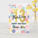Recherche de 13ème anniversaire cartes Nom