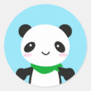 Recherche de panda heureux autocollants Kawaii