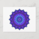 Recherche de mandala bleu cartes postales Symbole