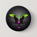 Suche nach katze mit grünen augen buttons Schwarzes