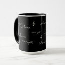 Recherche de motif de note de musique tasses Noir et blanc