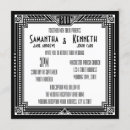 Recherche de grande gatsby invitations Noir et blanc