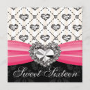 Recherche de diamond 16ans anniversaire invitations Rose