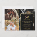 Suche nach 50 goldener hochzeitstag einladungen Schwarz und gold