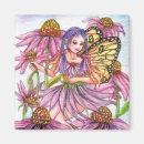 Recherche de fée papillon magnets Rose