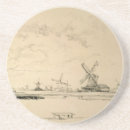 Recherche de moulins à vent dessous de verres Vintage