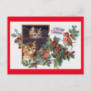 Recherche de oiseaux de noël cartes postales Chat