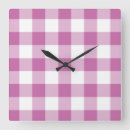 Suche nach rosa gingham wanduhren Kariert