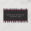 Suche nach rosa schwarzer zebra visitenkarten Tier