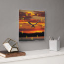 Recherche de nuages oranges horloges Paysage