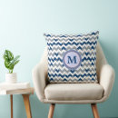 Recherche de chevron bleu coussins Bande