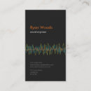 Recherche de ondes sonores cartes visite Professionnel