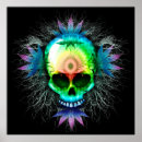 Recherche de crânes posters Psychédélique