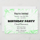 Recherche de vert de crâne invitations Fête d'anniversaire