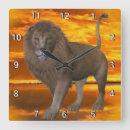 Recherche de lions africains horloges Africaine