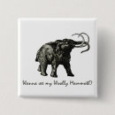 Recherche de paléontologie badges Mammouth laineux