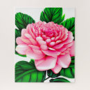 Recherche de pivoine rose puzzles Poney
