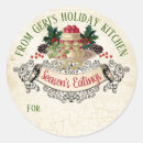 Recherche de pudding de noël autocollants Vintage