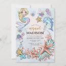 Recherche de blue mermaid invitations Mignon