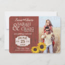 Recherche de country wedding save the dates Tournesol