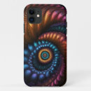 Recherche de fractale en spirale iphone coques Bleu