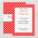 Recherche de pois rouge et blanc invitations Pour elle