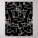Recherche de noir et blanc abstrait posters Lignes