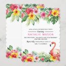 Recherche de flamant anniversaire invitations Tropical