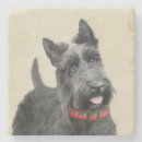 Recherche de terrier écossais dessous de verres Noir