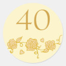 Suche nach 40 hochzeitstag aufkleber Gold