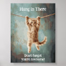 Recherche de hang in there poster Chat