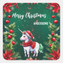 Recherche de licorne rouge autocollants Noël