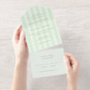 Recherche de rayures vertes invitations Élégant