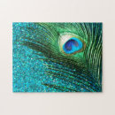 Recherche de paons puzzles Bleu