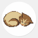 Recherche de chat endormi autocollants Amoureux des chats