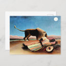 Recherche de peinture rousseau henri cartes postales Lion